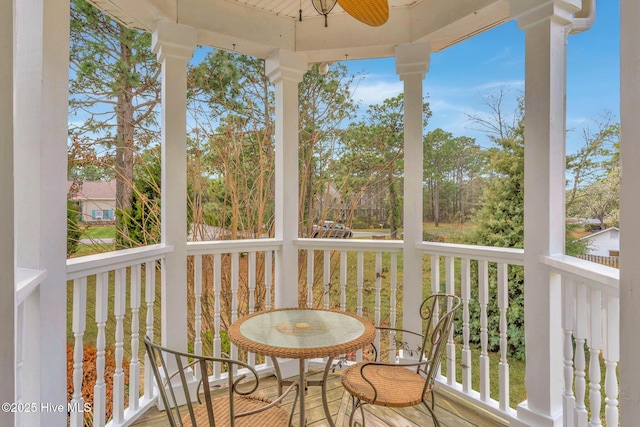 view of sunroom