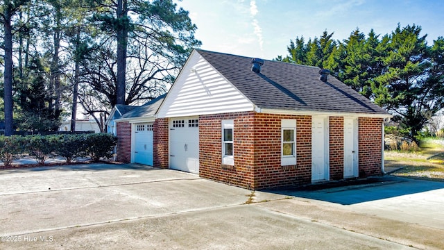 garage with driveway