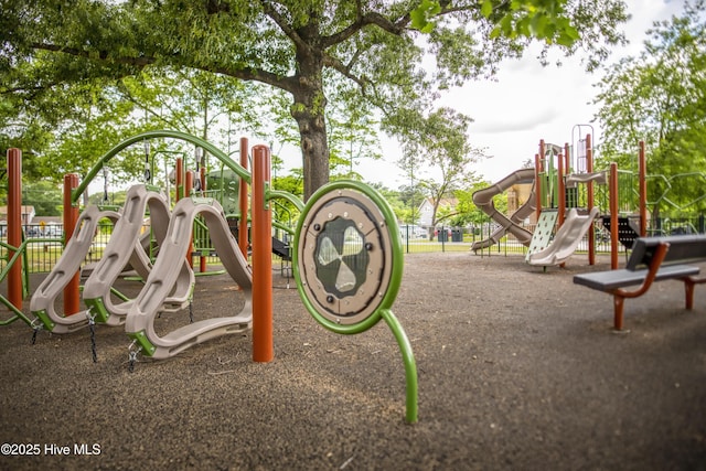 view of community jungle gym