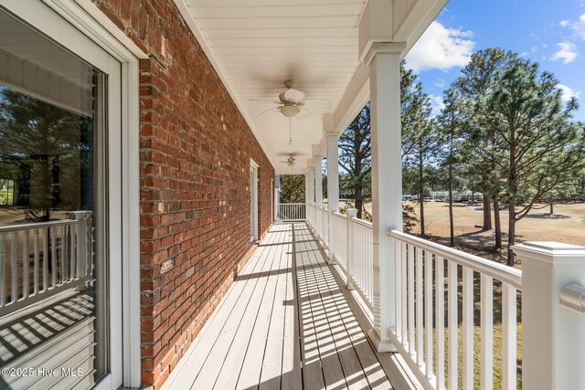 28 Beasley Dr, Pinehurst, NC 28374 - porch with a ceiling fan