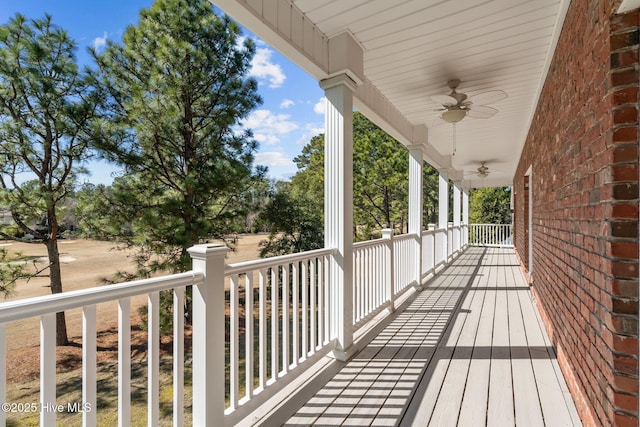 28 Beasley Dr, Pinehurst, NC 28374 - wooden terrace featuring ceiling fan