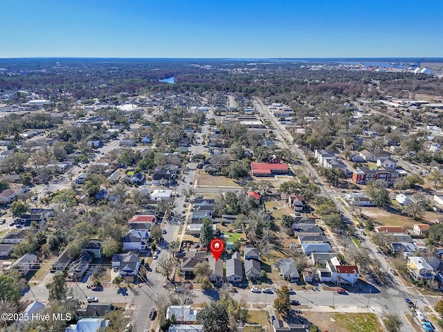 aerial view with a residential view