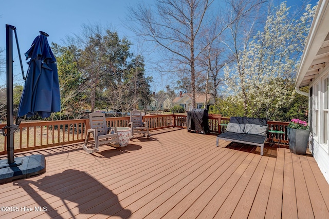 view of wooden terrace