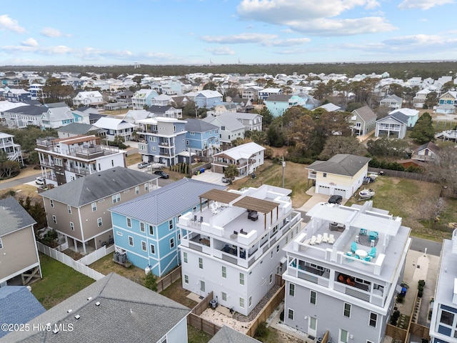 drone / aerial view with a residential view