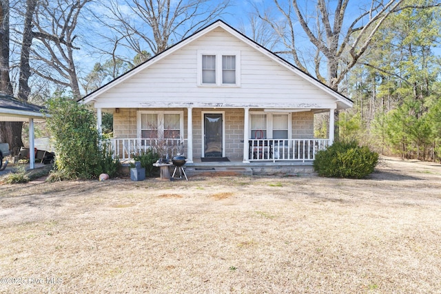 bungalow-style house featuring covered porch