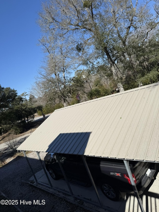 exterior details with metal roof