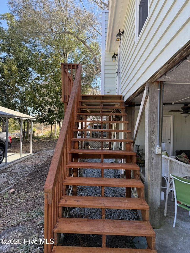 view of stairs