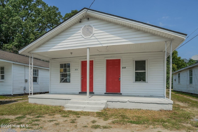 view of front of home with a porch