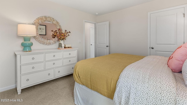 bedroom featuring carpet