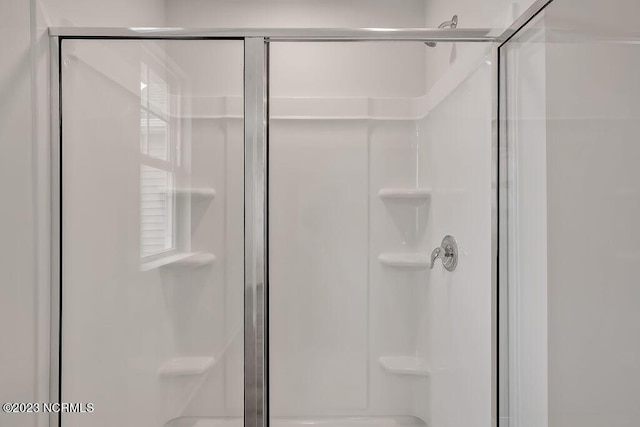 bathroom with a stall shower