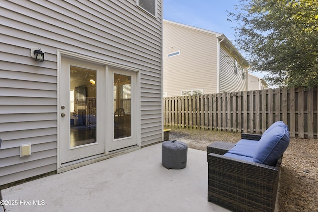 view of patio with fence