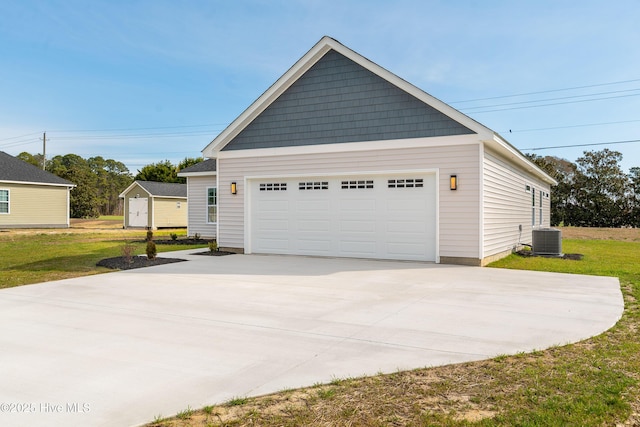 garage with cooling unit