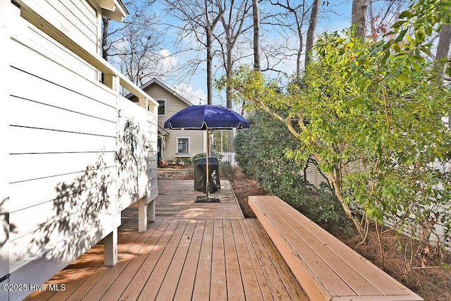 view of wooden terrace