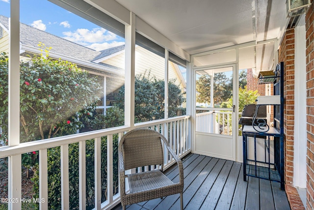 view of sunroom