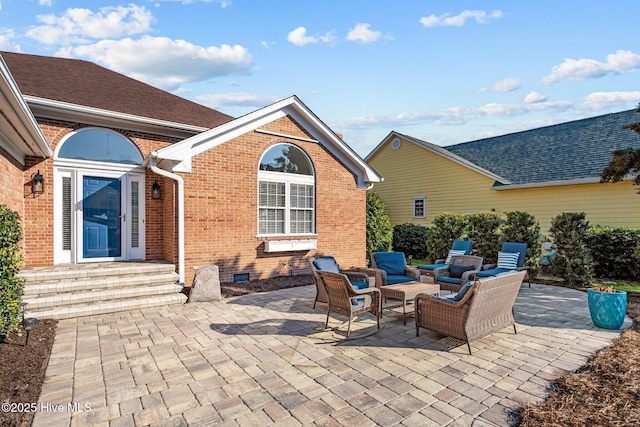 view of patio / terrace with an outdoor hangout area