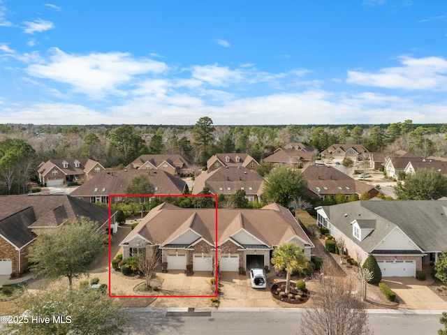 aerial view featuring a residential view