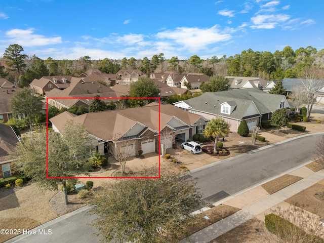 drone / aerial view featuring a residential view