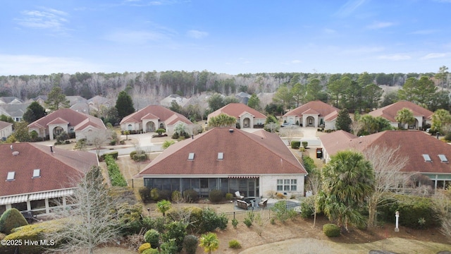 drone / aerial view with a residential view