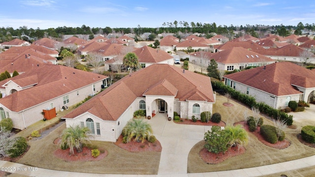 drone / aerial view with a residential view