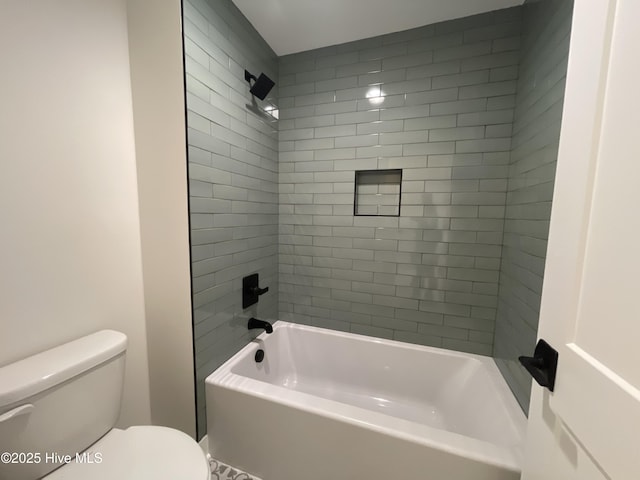 full bathroom featuring shower / washtub combination and toilet