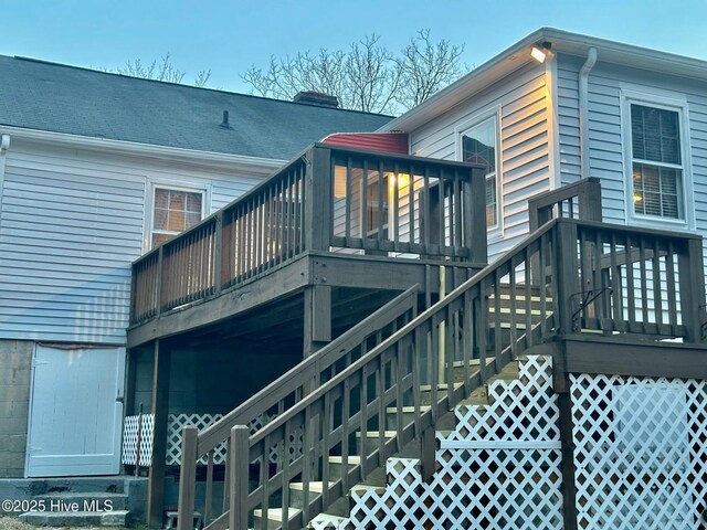 rear view of house with stairway