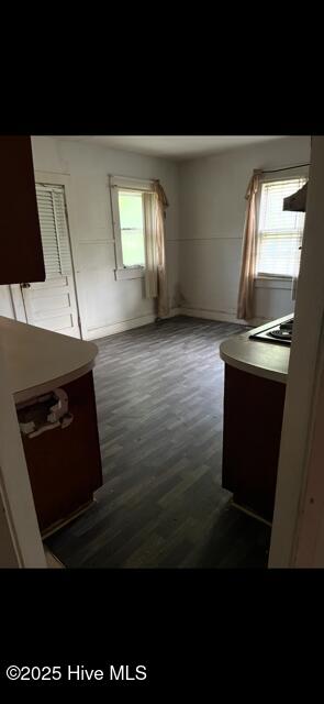 interior space with dark wood finished floors