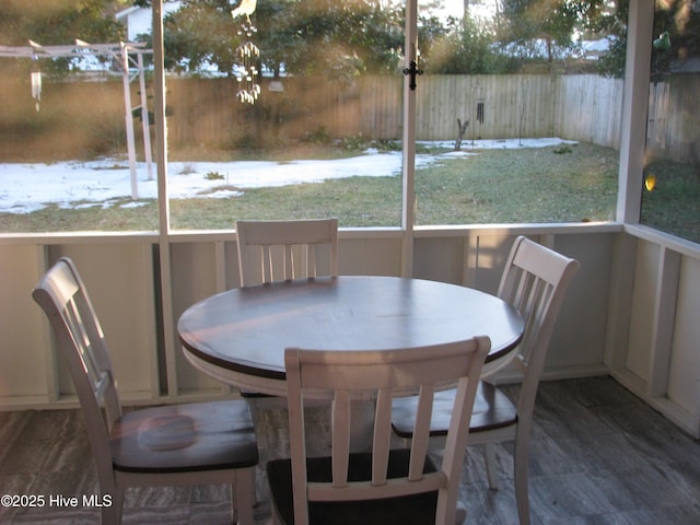 view of sunroom / solarium