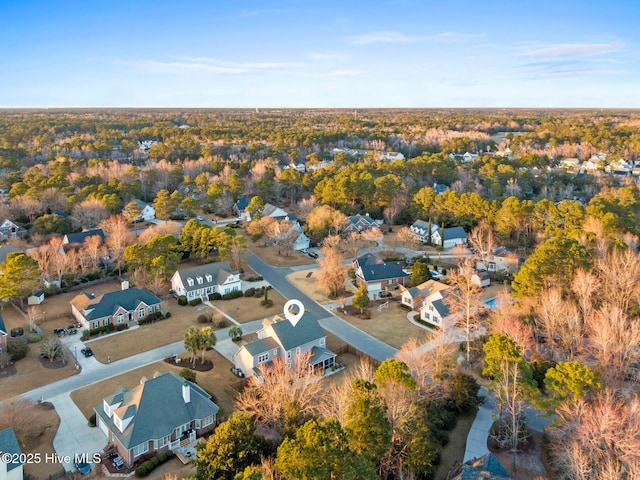 aerial view with a residential view