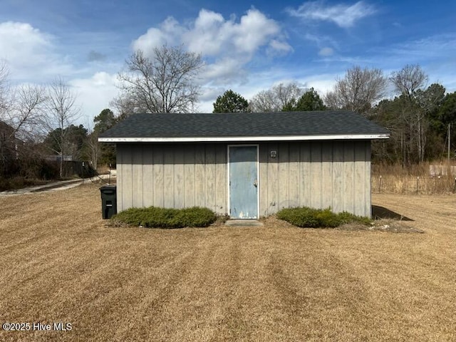 view of shed