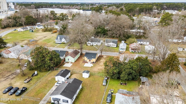 aerial view with a residential view