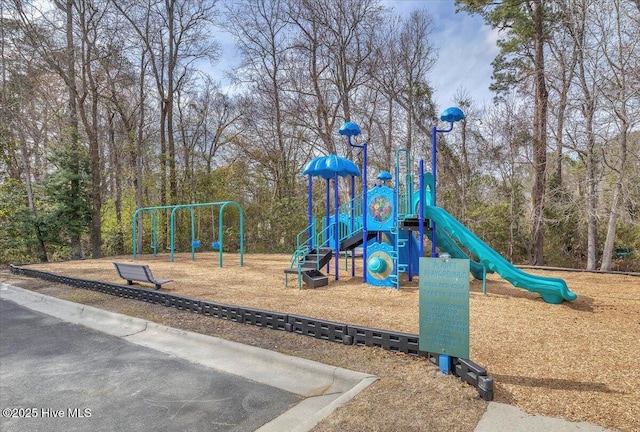 view of community jungle gym