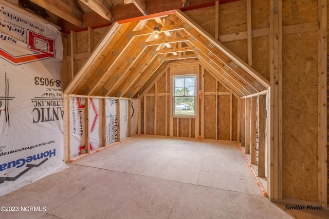 view of attic