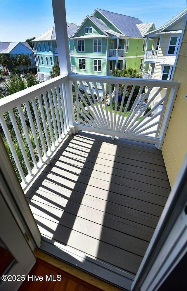 balcony with a residential view