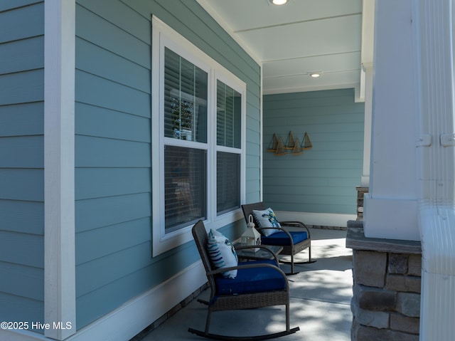 view of patio / terrace featuring covered porch