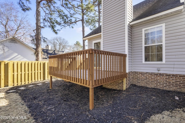 wooden deck with fence