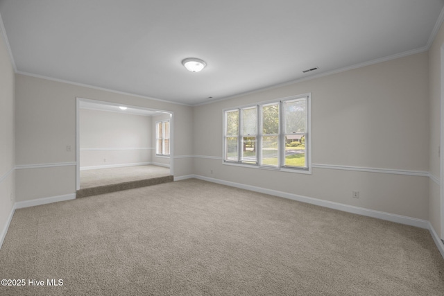 3610 Wedgewood Dr, Trent Woods, NC 28562 - carpeted spare room with ornamental molding and baseboards