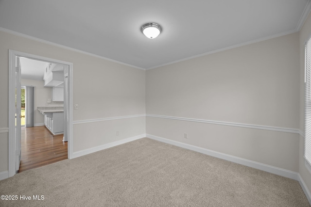 3610 Wedgewood Dr, Trent Woods, NC 28562 - empty room featuring carpet flooring, baseboards, and crown molding