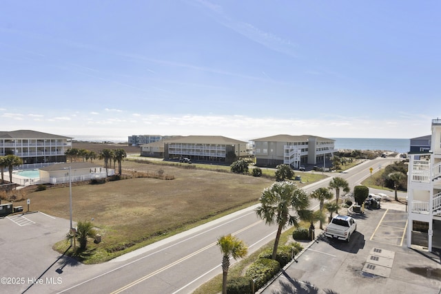 exterior space featuring a water view