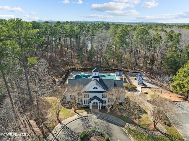 aerial view with a view of trees