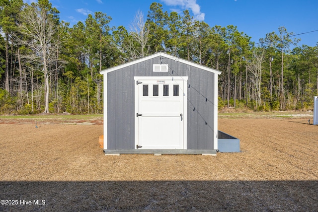 view of shed