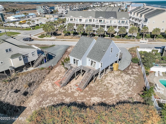 drone / aerial view with a residential view