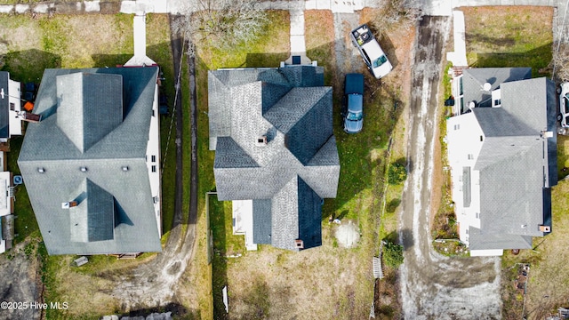 aerial view with a residential view