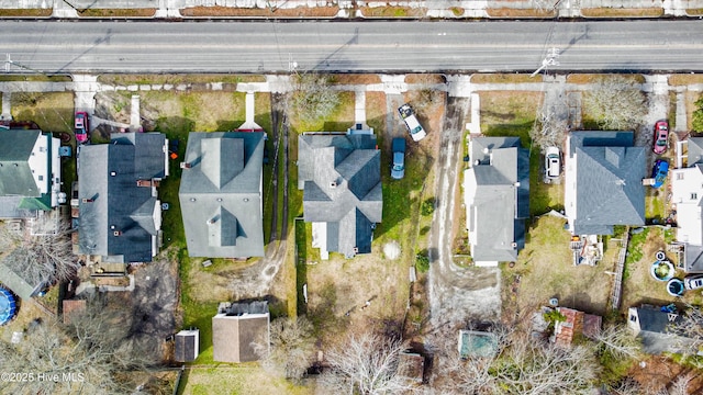 aerial view featuring a residential view