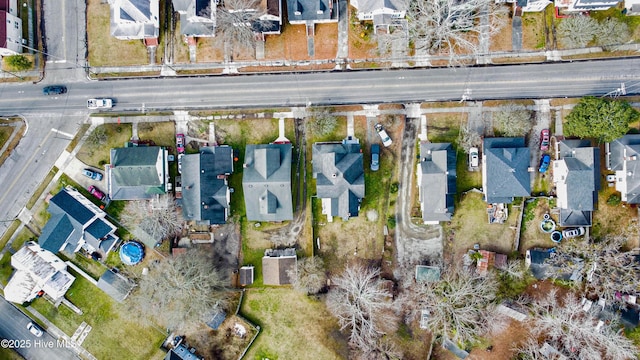 drone / aerial view featuring a residential view