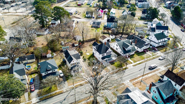 drone / aerial view with a residential view