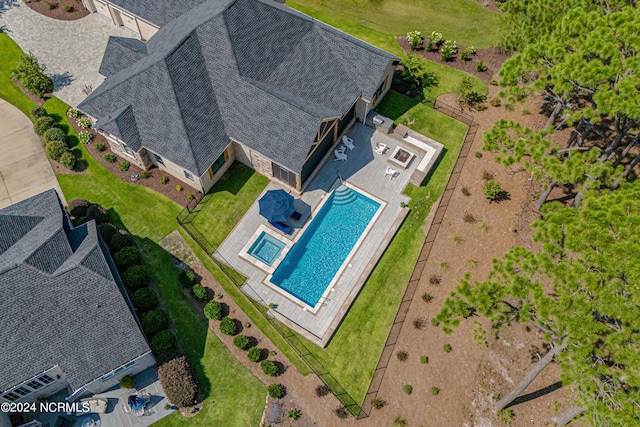 birds eye view of property