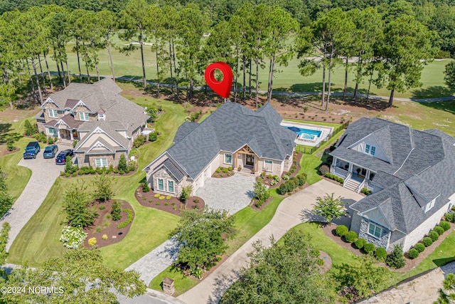 aerial view featuring a residential view