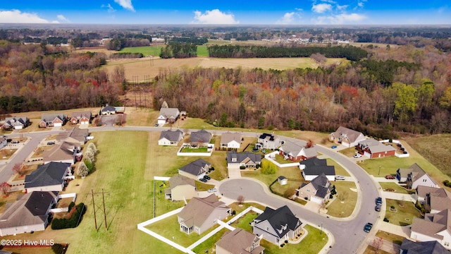 bird's eye view featuring a residential view