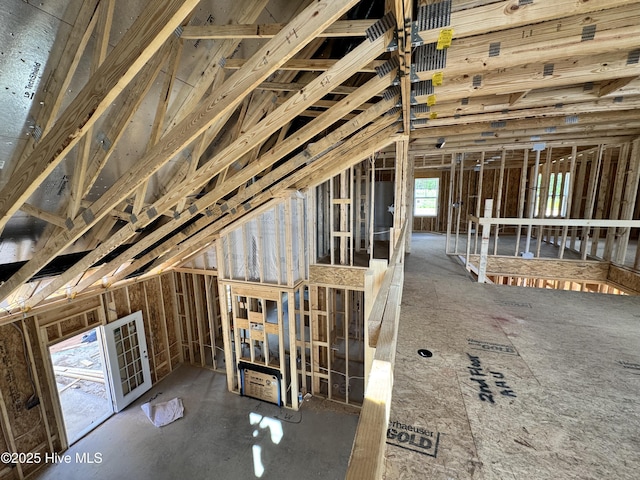 view of attic