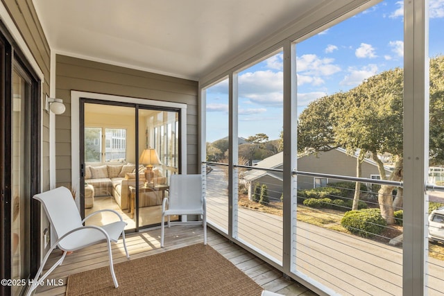 view of sunroom